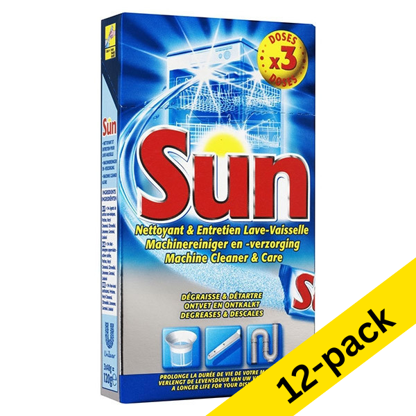 Sun dishwasher cleaner, 40g (12 x 3-pack)  SSU00123 - 1