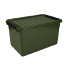 Sunware Q-line recycled green/black storage box, 62 litres