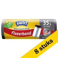 Swirl garbage bags fixing belt for pedal bins, 35 litres (8 x 10-pack)