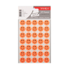 Tanex Smiling Face small neon red stickers (2 x 35-pack)