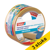 Tesa 56171 double-sided tape with protective layer, 50mm x 10m (3-pack)