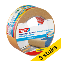 Tesa 56172 double-sided tape with protective layer, 50mm x 25m (3-pack)