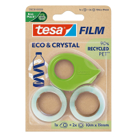 Tesa Eco & Crystal transparent adhesive tape 19mm x 10m with dispenser (2-pack) 59038-00000-00 203386