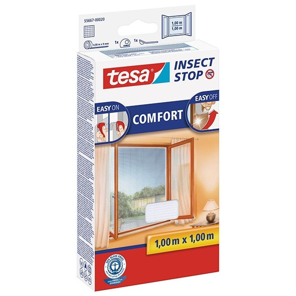 Tesa Insect Stop Comfort white fly screen, 100cm x 100cm 55667-00020-00 STE00005 - 1