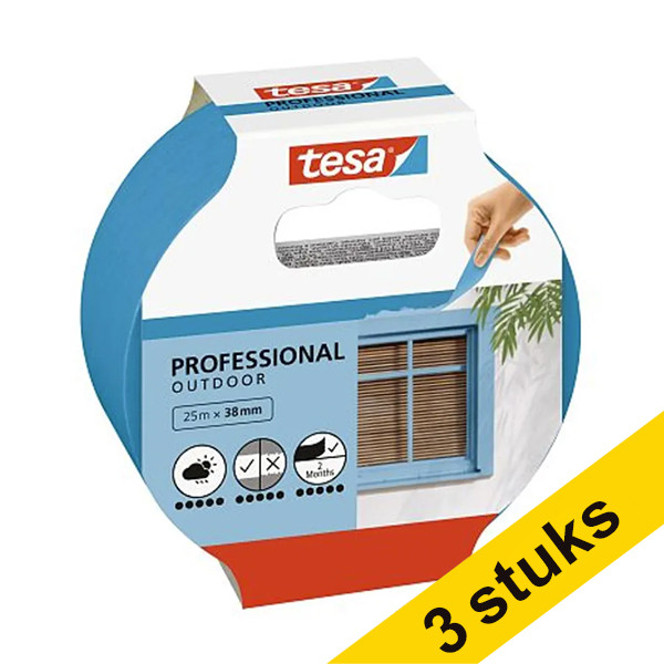 Tesa Professional Outdoor masking tape, 38mm x 25m (3-pack)  202405 - 1