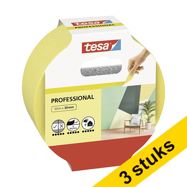 Tesa Professional masking tape, 30mm x 50m (3-pack)  202403 - 1