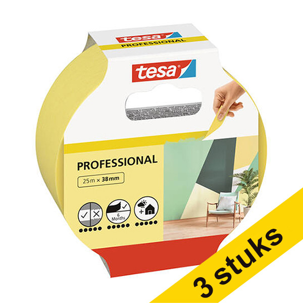 Tesa Professional masking tape, 38mm x 25m (3-pack)  202404 - 1