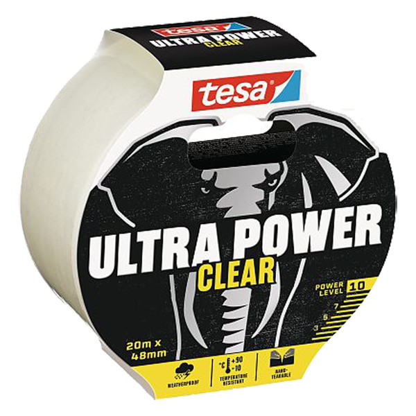 Tesa Ultra Power clear transparent repair tape, 48mm x 20m 56497-00000-00 203300 - 1