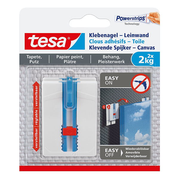 Tesa adhesive nail canvas for sensitive surfaces, 2kg (2-pack) 77779-00000-00 202377 - 1