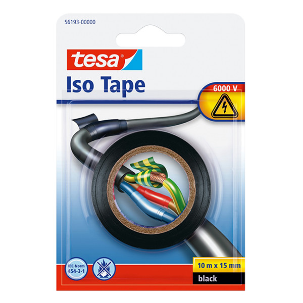 Tesa black insulation tape, 15mm x 10m 56193-00000-22 203388 - 1