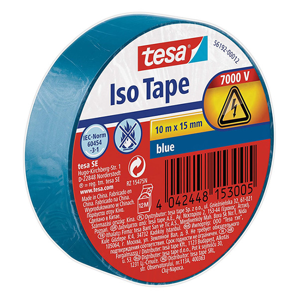 Tesa blue insulation tape, 15mm x 10m 56192-00012-22 203390 - 1