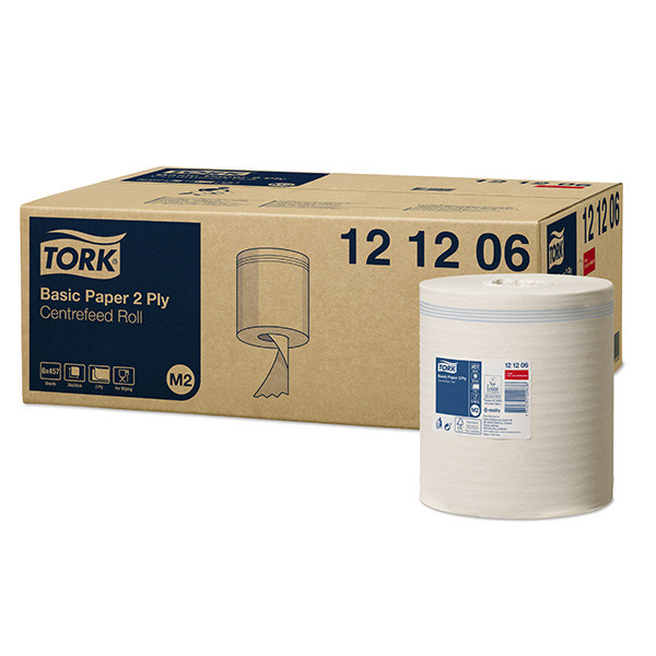 Tork Basic 2-ply cleaning paper suitable for Tork M2 dispenser (6-pack) 121206 STO00067 - 1