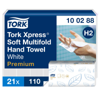 Tork Xpress® 2-ply towels suitable for Tork H2 dispenser (21-pack) 100288 STO00039