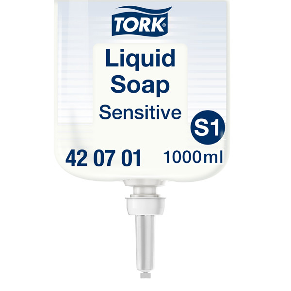 Tork sensitive liquid soap refill, 1 litre 420701 STO00143 - 1