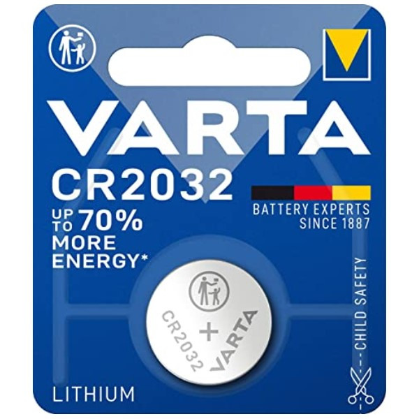 Varta CR2032 / DL2032 / 2032 Lithium button cell battery 6032112401 AVA00260 - 1