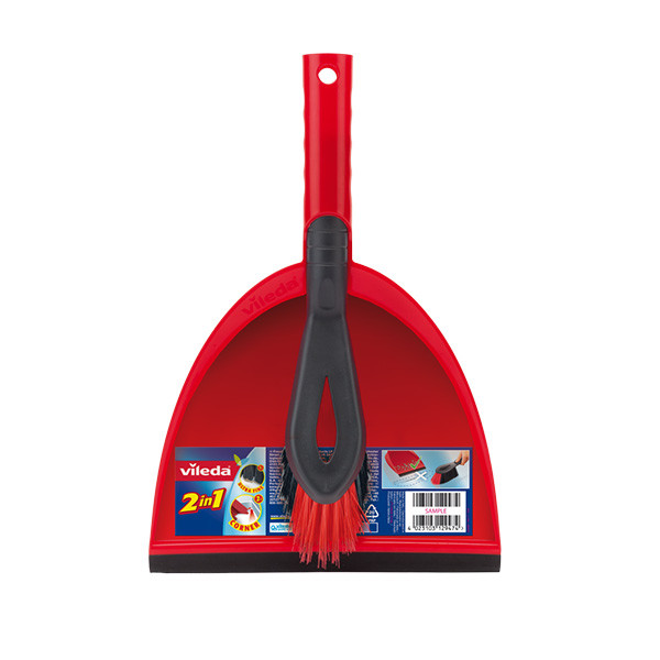 Vileda red dustpan and brush SVI00022 SVI00022 - 1