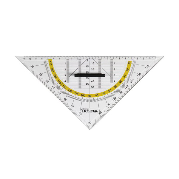 Westcott triangular protractor with handle, 24cm AC-E10134-BP 221033 - 1