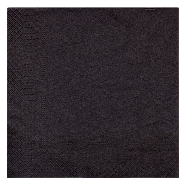 White label 2-layer black napkins (100-pack) 612655 402729 - 2