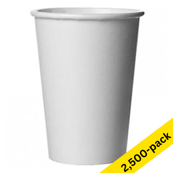 White label Cardboard white coffee cups (2,500-pack)  405193 - 1