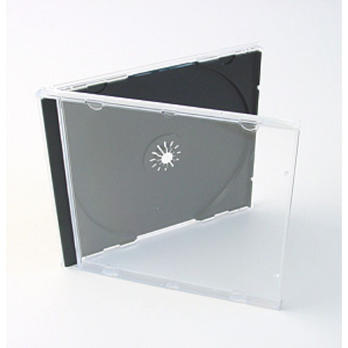 White label Single CD case + black tray (100-pack)  050020 - 1