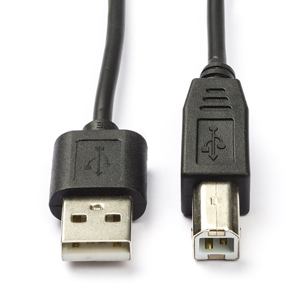 White label USB-A to USB-B cable (1 meter) 96185 CCGP60100BK10 K5255.1 N010204007 - 1