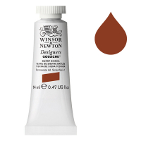 Winsor & Newton Designers 074 burnt sienna gouache paint, 14ml 0605074 410653