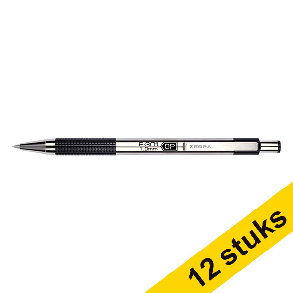 Zebra Pen Zebra F-301 black ballpoint pen (12-pack)  423806 - 1