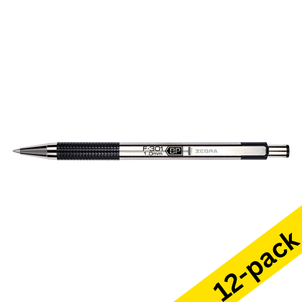 Zebra Pen Zebra F-301 black ballpoint pen (12-pack)  423806 - 1