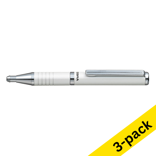 Zebra Pen Zebra SL-F1 white ballpoint pen (3-pack)  423803 - 1