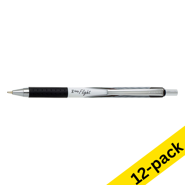 Zebra Pen Zebra Z-Grip Flight black ballpoint pen (12-pack)  423818 - 1