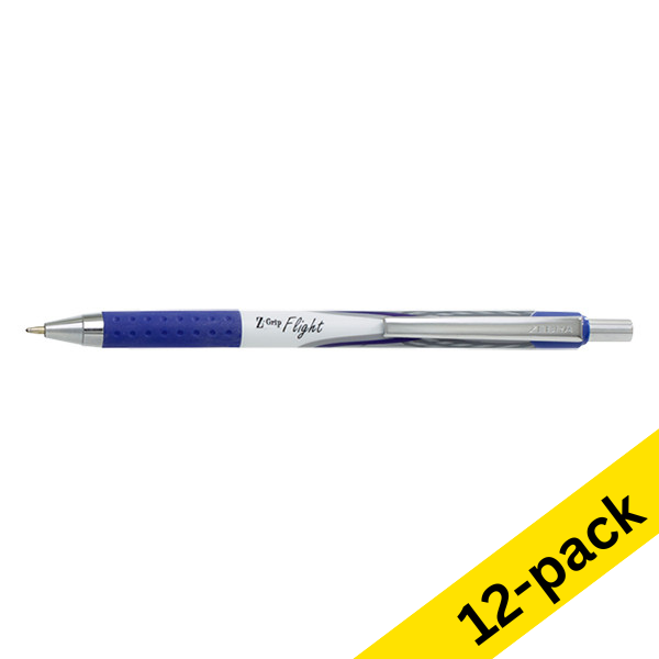 Zebra Pen Zebra Z-Grip Flight blue ballpoint pen (12-pack)  423817 - 1