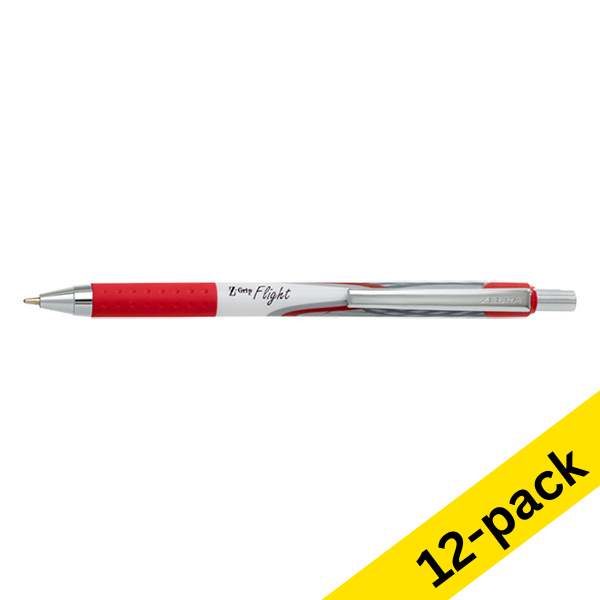 Zebra Pen Zebra Z-Grip Flight red ballpoint pen (12-pack)  423819 - 1