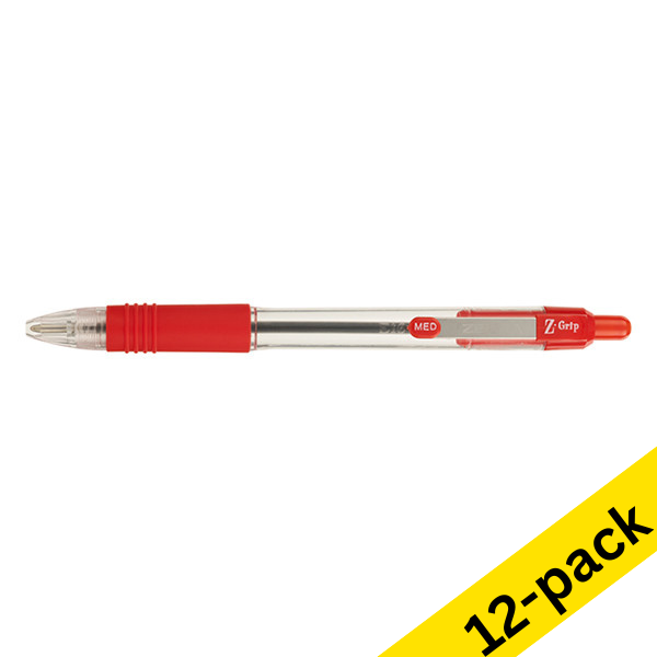 Zebra Pen Zebra Z-Grip red ballpoint pen (12-pack)  423816 - 1