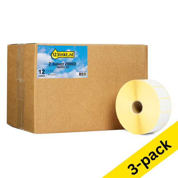 Zebra Z-Select 2000D removable label (800261-107) 38mm x 25mm (3 x 12-pack) (123ink version) 650733 Zebra Z-Select 2000D removable label (800261-107) 38mm x 25mm (3 x 12-pack) (123ink version) 650733 - 1