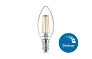 Dimmable clear candle bulb