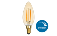 Dimmable gold candle lamp E14